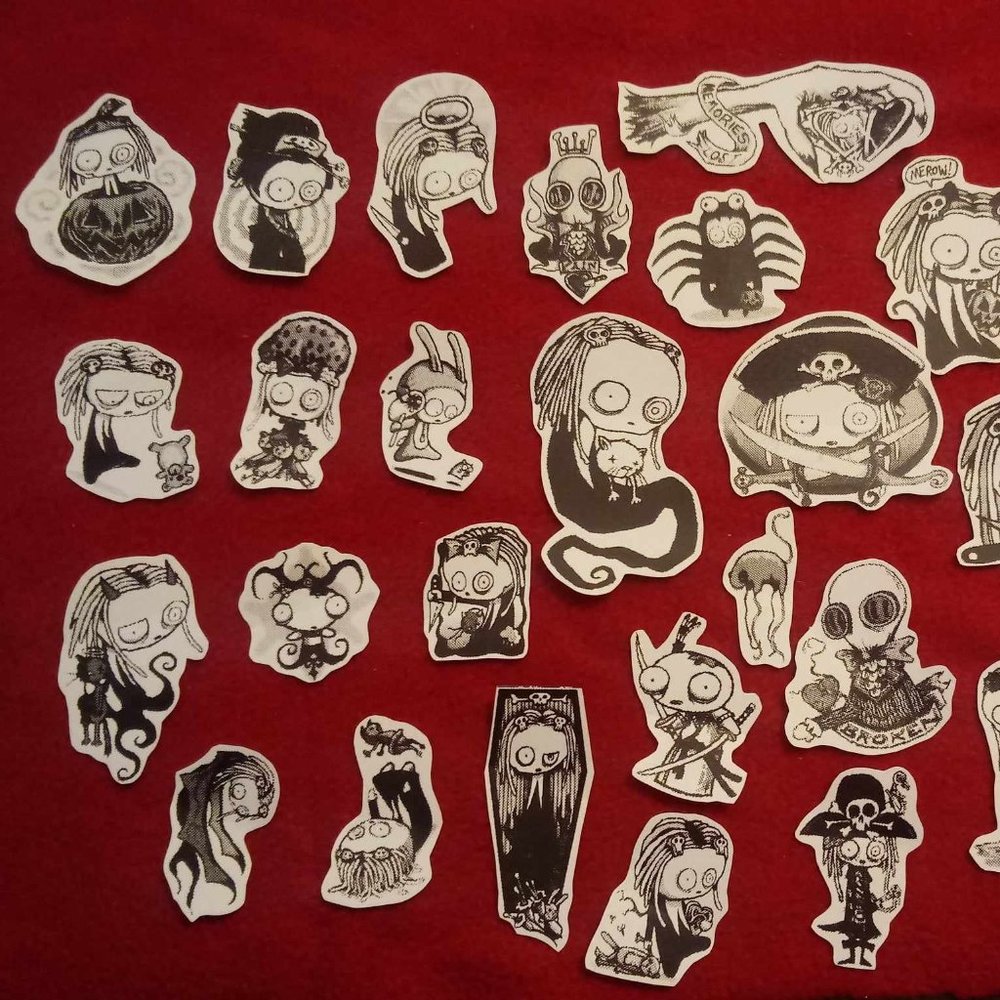 Handmade Lenore Cute Dead Girl Gothic Horror Kawaii Bundle Stickers Set Of 28 !